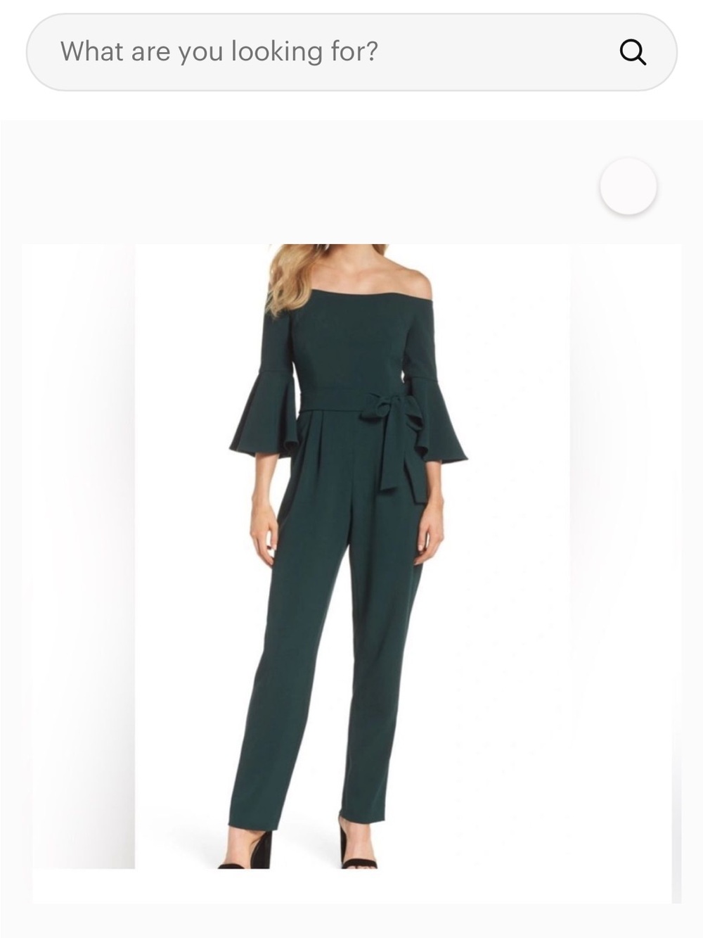 Eliza J Off-Shoulder Bell Sleeve Jumpsuit in Black